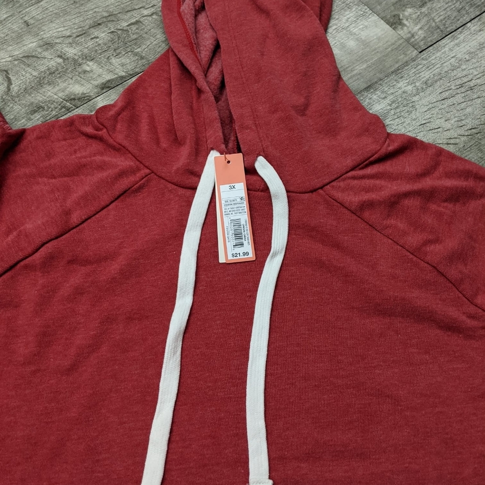 Colsie -Women's Plus Size Fleece Hooded sweatshirt - Picture 2 of 14